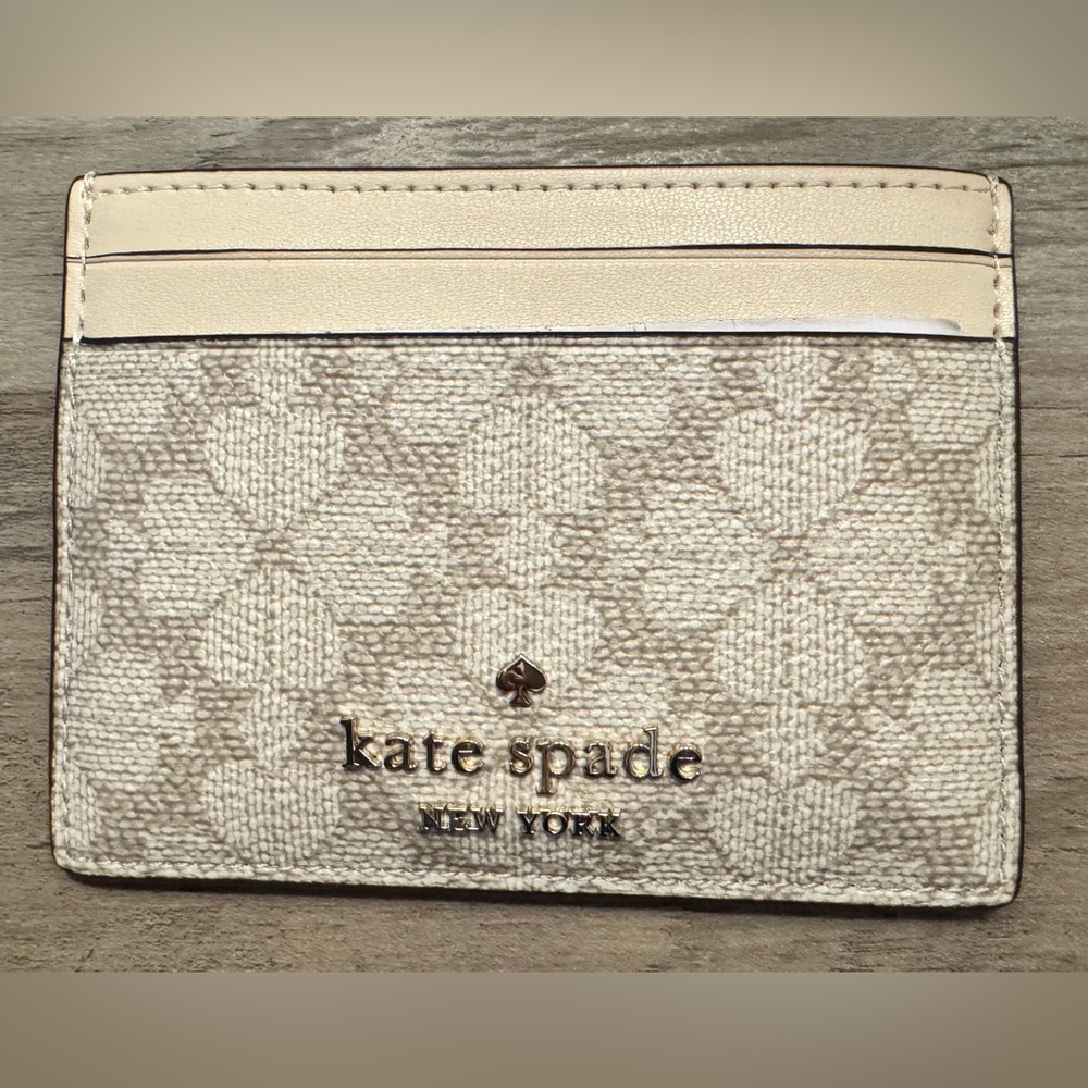 Spade Flower Small Slim Card Holder